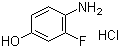 2-氟-4-羟基苯胺盐酸盐分子结构 (CAS 18266-53-0)