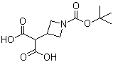 2-[1-(叔丁氧羰基)-3-氮杂环丁基]丙二酸分子结构 (CAS 183062-97-7)