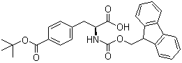 4-[叔丁氧羰基]-N-[芴甲氧羰基]-L-苯丙氨酸分子结构 (CAS 183070-44-2)