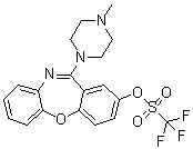 1,1,1-三氟甲烷磺酸 11-(4-甲基-1-哌嗪基)二苯并[b,f][1,4]氧氮杂卓-2-基酯分子结构 (CAS 183140-98-9)