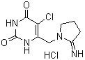5-氯-6-[(2-亚氨基-1-吡咯烷基)甲基]-2,4(1H,3H)-嘧啶二酮单盐酸盐分子结构 (CAS 183204-72-0)