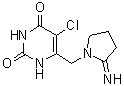 5-氯-6-[(2-亚氨基-1-吡咯烷基)甲基]-2,4(1H,3H)-嘧啶二酮分子结构 (CAS 183204-74-2)