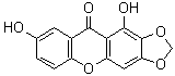 1,7-二羟基-2,3-亚甲二氧基氧杂蒽酮分子结构 (CAS 183210-63-1)
