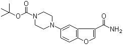 5-(4-叔丁氧羰基-1-哌嗪基)苯并呋喃-2-甲酰胺分子结构 (CAS 183288-44-0)