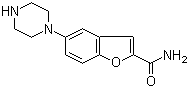 5-(哌嗪-1-基)苯并呋喃-2-甲酰胺分子结构 (CAS 183288-46-2)