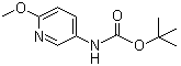 N-(6-甲氧基吡啶-3-基)氨基甲酸叔丁酯分子结构 (CAS 183741-80-2)