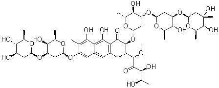 普卡霉素分子结构 (CAS 18378-89-7)