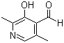 3-羟基-2,5-二甲基吡啶-4-甲醛分子结构 (CAS 1849-49-6)