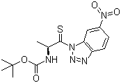 N-[(1S)-1-甲基-2-(6-硝基-1H-苯并三唑-1-基)-2-硫酮乙基]氨基甲酸叔丁酯分子结构 (CAS 184951-86-8)