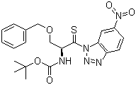 (S)-[2-(6-Nitro-1H-benzotriazol-1-yl)-1-[(phenylmethoxy)methyl]-2-thioxoethyl]carbamic acid tert-butyl ester molecular structure (CAS 184951-89-1)