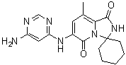 6'-[(6-Amino-4-pyrimidinyl)amino]-8'-methylspiro[cyclohexane-1,3'(2'H)-imidazo[1,5-a]pyridine]-1',5'-dione molecular structure (CAS 1849590-01-7)
