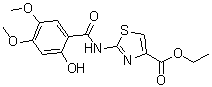 2-[(2-羟基-4,5-二甲氧基苯甲酰基)氨基]-4-噻唑羧酸乙酯分子结构 (CAS 185106-05-2)