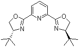 2,6-双[(4R)-4-叔丁基-2-恶唑啉基]吡啶分子结构 (CAS 185346-17-2)