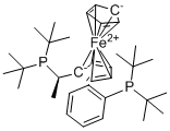 (R)-1-[(R)-1-(Di-tert-butylphosphino)ethyl]-2-[2-(di-tertbutylphosphino)phenyl]Ferrocene molecular structure (CAS 1854067-62-1)