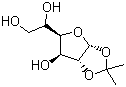 1,2-O-异亚丙基-D-呋喃葡萄糖分子结构 (CAS 18549-40-1)