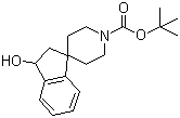 3-羟基螺[茚满-1,4'-哌啶]-1'-甲酸叔丁酯分子结构 (CAS 185525-42-2)