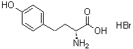 (alphaR)-alpha-Amino-4-hydroxybenzenebutanoic acid hydrobromide molecular structure (CAS 185617-14-5)