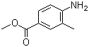 4-氨基-3-甲基苯甲酸甲酯分子结构 (CAS 18595-14-7)