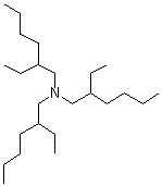 三(2-乙基己基)胺分子结构 (CAS 1860-26-0)