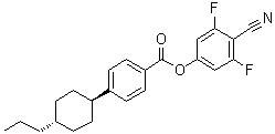 4-(反式-4-丙基环己基)苯甲酸 4-氰基-3,5-二氟苯基酯分子结构 (CAS 186320-72-9)