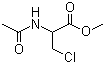 N-乙酰基-3-氯丙氨酸甲酯分子结构 (CAS 18635-38-6)
