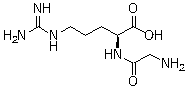 甘氨酰-L-精氨酸分子结构 (CAS 18635-55-7)