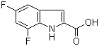 5,7-二氟吲哚-2-甲酸分子结构 (CAS 186432-20-2)