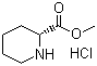 (R)-哌啶-2-甲酸甲酯盐酸盐分子结构 (CAS 18650-38-9)