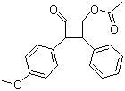 3-(4-Methoxyphenyl)-2-oxo-4-phenylcyclobutyl acetate molecular structure (CAS 186613-02-5)