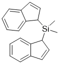 二(1H-茚-1-基)二甲基硅烷分子结构 (CAS 18666-26-7)