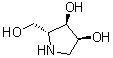 rel-(2R,3R,4S)-2-(羟基甲基)-3,4-吡咯烷二醇分子结构 (CAS 186759-56-8)