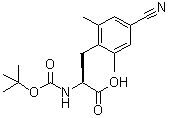 4-氰基-N-[叔丁氧羰基]-2,6-二甲基-L-苯丙氨酸分子结构 (CAS 1870867-59-6)