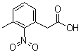 3-甲基-2-硝基苯基乙酸分子结构 (CAS 18710-86-6)
