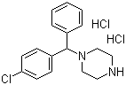 1-[(4-氯苯基)苄基]哌嗪二盐酸盐分子结构 (CAS 18719-22-7)