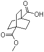 4-(甲氧羰基)双环[2.2.2]辛烷-1-羧酸分子结构 (CAS 18720-35-9)