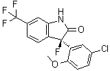 (3R)-3-(5-氯-2-甲氧基苯基)-3-氟-1,3-二氢-6-(三氟甲基)-2H-吲哚-2-酮分子结构 (CAS 187523-36-0)