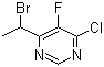 6-(1-Bromoethyl)-4-chloro-5-fluoropyrimidine molecular structure (CAS 188416-28-6)