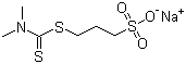 N,N-二甲基二硫代甲酰胺丙烷磺酸钠分子结构 (CAS 18880-36-9)