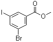 3-溴-5-碘苯甲酸甲酯分子结构 (CAS 188813-07-2)