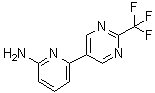 6-[2-(Trifluoromethyl)-5-pyrimidinyl]-2-pyridinamine molecular structure (CAS 1888419-06-4)