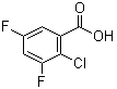 2-氯-3,5-二氟苯甲酸分子结构 (CAS 189024-26-8)