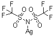 双(三氟甲磺酰)亚胺银盐分子结构 (CAS 189114-61-2)