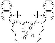 4,5:4',5'-二苯并-1,1'-二丁基-3,3,3',3'-四甲基吲哚菁高氯酸盐分子结构 (CAS 189189-12-6)