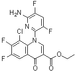 1-(6-Amino-3,5-difluoro-2-pyridinyl)-8-chloro-6,7-difluoro-1,4-dihydro-4-oxo-3-quinolinecarboxylic acid ethyl ester molecular structure (CAS 189279-51-4)