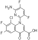 1-(6-Amino-3,5-difluoro-2-pyridinyl)-8-chloro-6,7-difluoro-1,4-dihydro-4-oxoquinoline-3-carboxylic acid molecular structure (CAS 189279-53-6)