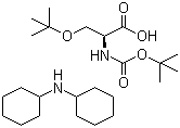 N-叔丁氧羰基-O-叔丁基-L-丝氨酸二环己胺盐分子结构 (CAS 18942-50-2)