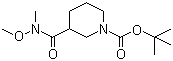 1-Boc-3-[甲氧基(甲基)氨基甲酰]哌嗪分子结构 (CAS 189442-78-2)