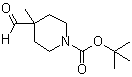 4-甲酰基-4-甲基哌啶-1-羧酸叔丁酯分子结构 (CAS 189442-92-0)