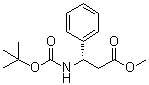 (3S)-3-[(叔丁氧羰基)氨基]-3-苯基丙酸甲酯分子结构 (CAS 190189-97-0)