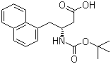 N-叔丁氧羰基-(R)-3-氨基-4-(1-萘基)丁酸分子结构 (CAS 190190-49-9)